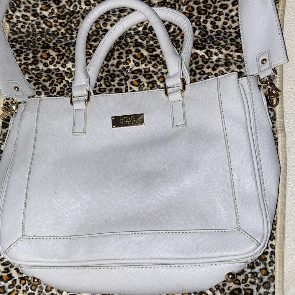 Ladies leather BCBG triple compartment handbag / shoulder strapp